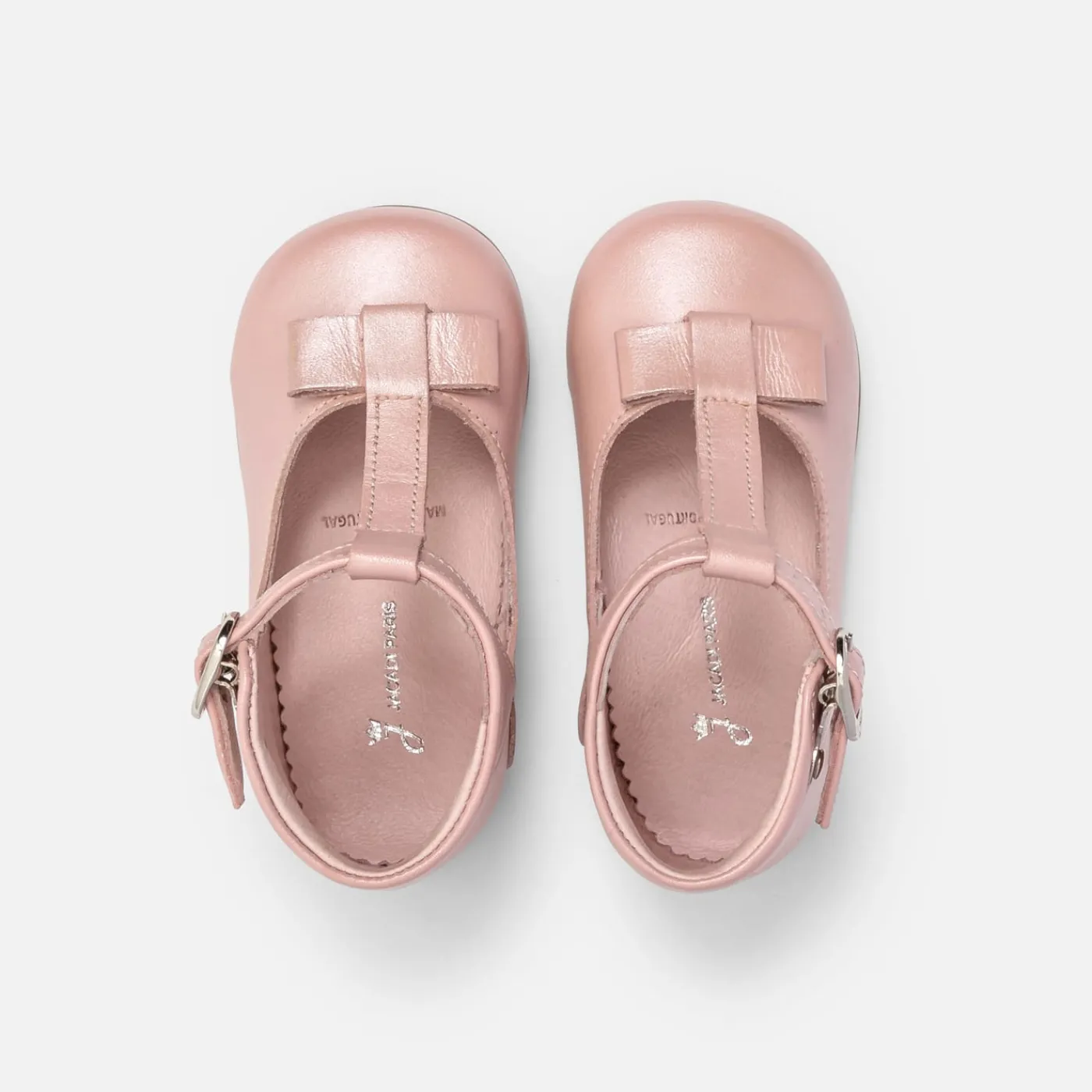 Jacadi Salomés bébé fille en cuir lisse - ROSE