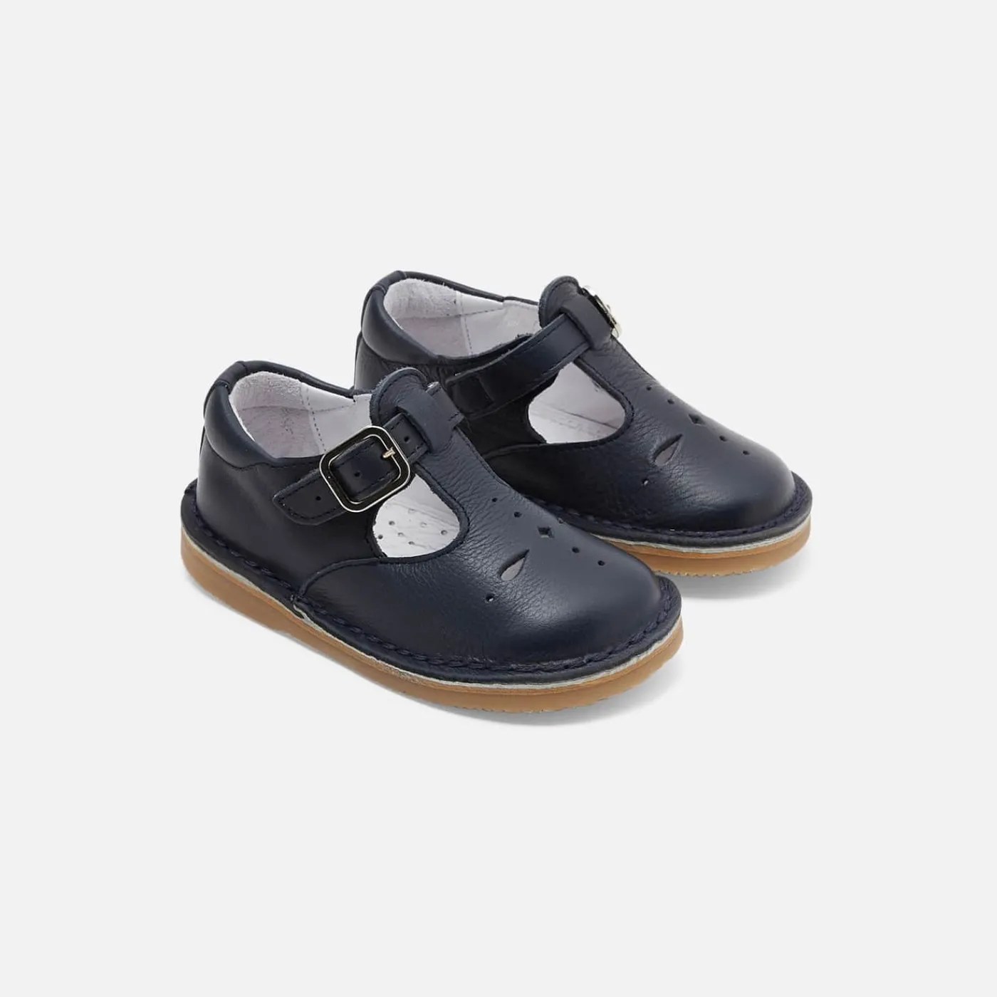 Jacadi Salomés bébé mixte en cuir lisse - marine MARINE JACADI Sale