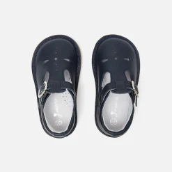 Jacadi Salomés bébé mixte en cuir lisse - marine MARINE JACADI Sale