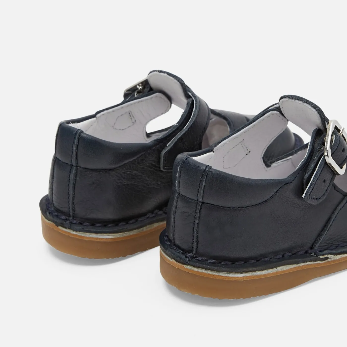 Jacadi Salomés bébé mixte en cuir lisse - marine MARINE JACADI Sale