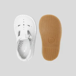 Jacadi Salomés bébé mixte en cuir lisse - blanc BLANC JACADI
