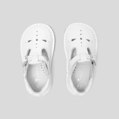 Jacadi Salomés bébé mixte en cuir lisse - blanc BLANC JACADI