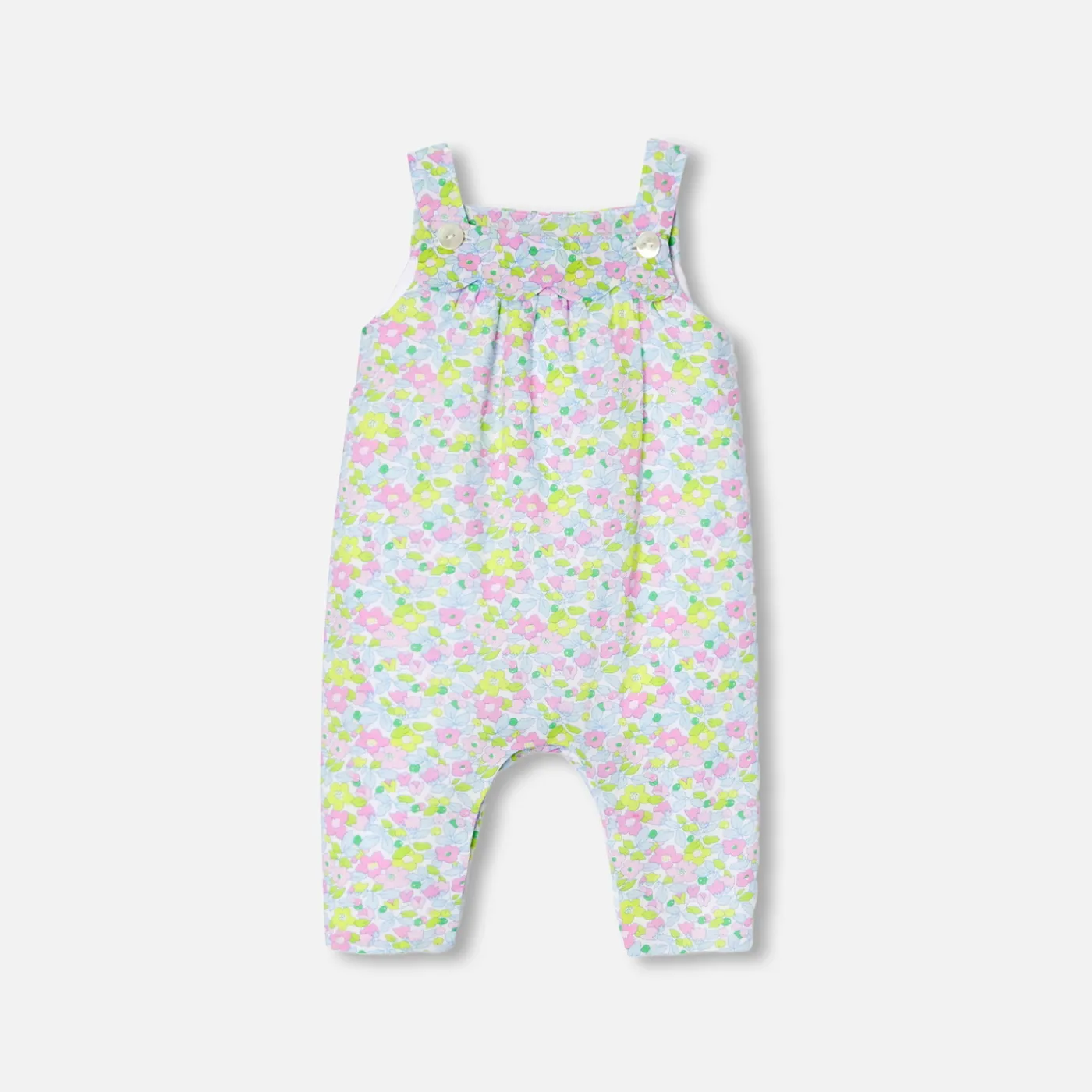 Jacadi Salopette bébé fille en tissu Liberty - lore BLANC/MULTICO Hot