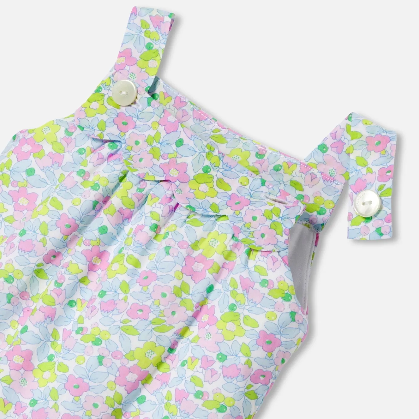 Jacadi Salopette bébé fille en tissu Liberty - lore BLANC/MULTICO Hot