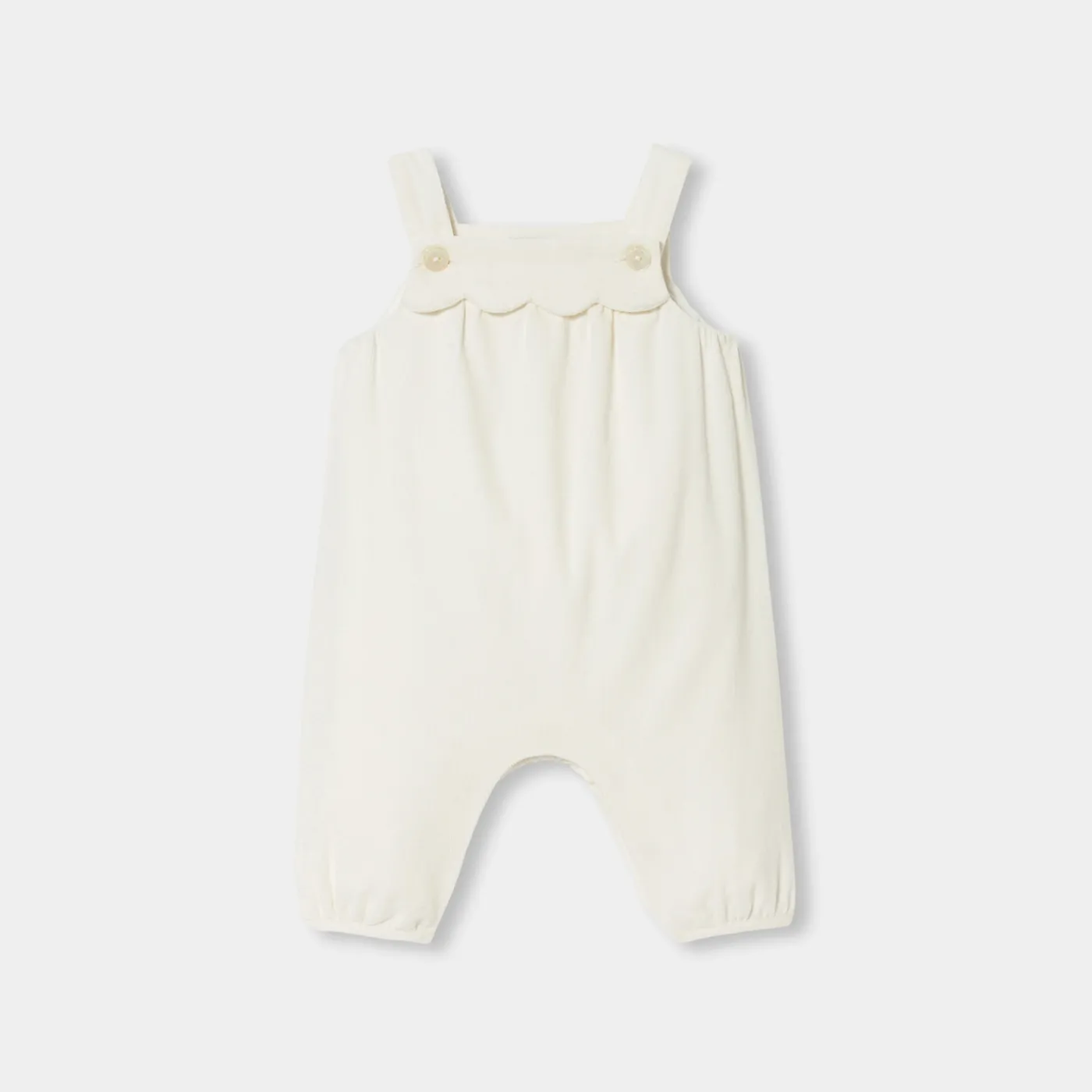 Jacadi Salopette bébé fille en velours - blanc doux BLANC DOUX JACADI Best