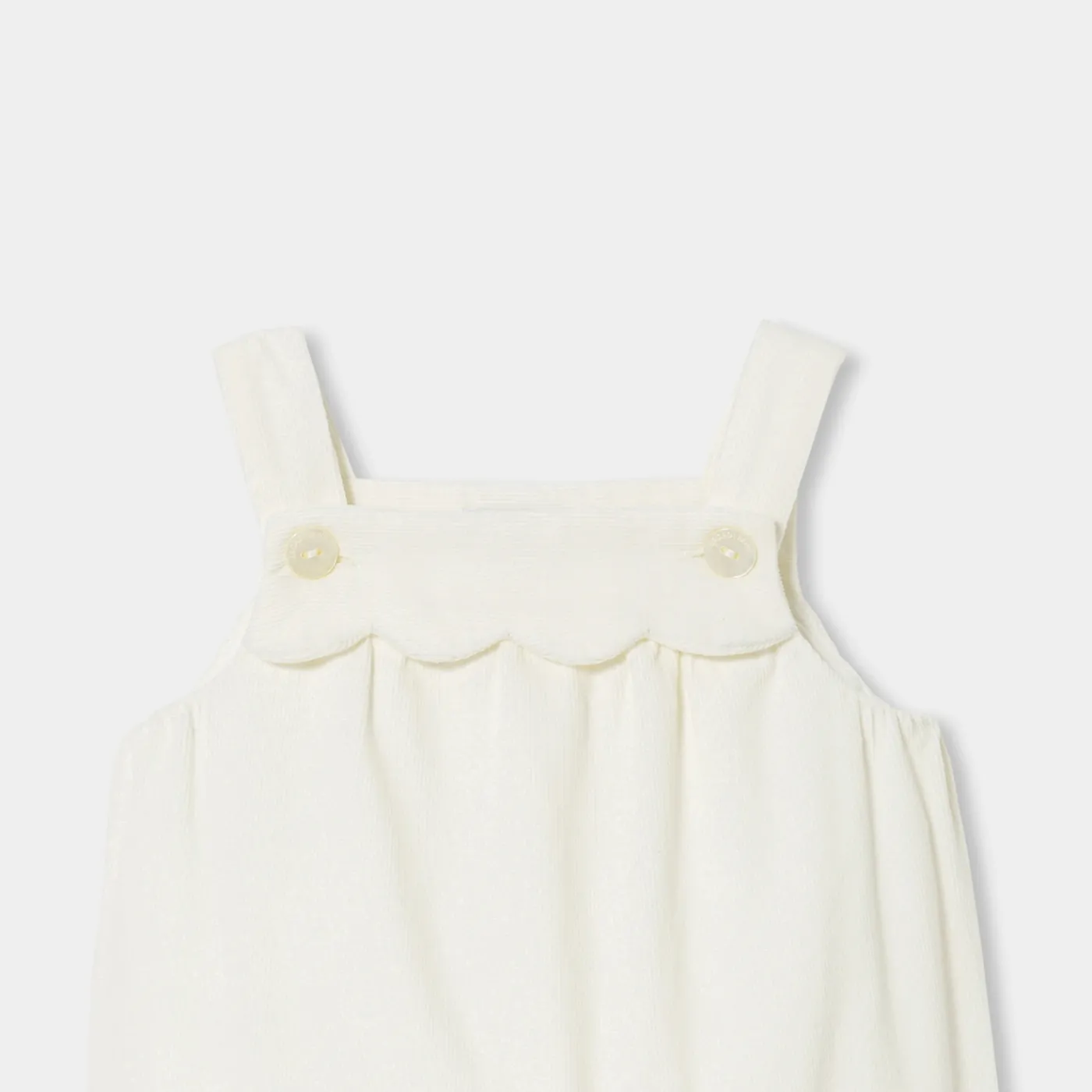 Jacadi Salopette bébé fille en velours - blanc doux BLANC DOUX JACADI Best