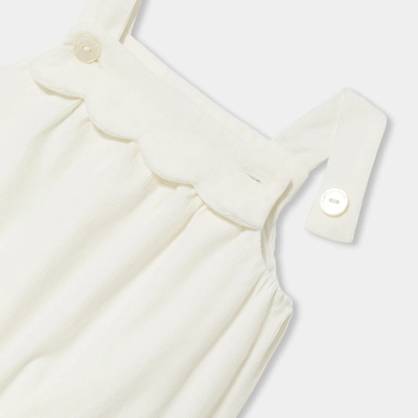 Jacadi Salopette bébé fille en velours - blanc doux BLANC DOUX JACADI Best