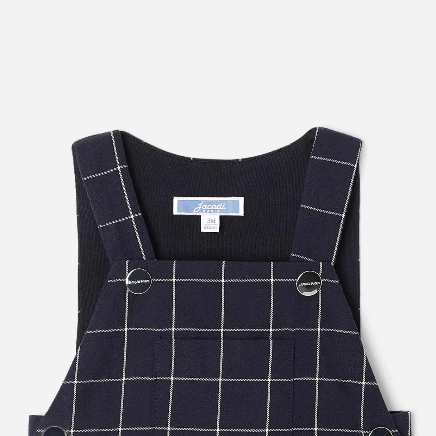 Jacadi Salopette bébé garçon à carreaux - MARINE/BLANC New