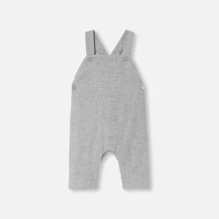 Jacadi Salopette bébé garçon en flanelle - gris chine clair GRIS CHINE CLAIR JACADI Online