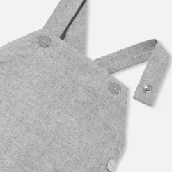 Jacadi Salopette bébé garçon en flanelle - gris chine clair GRIS CHINE CLAIR JACADI Online