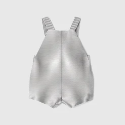 Jacadi Salopette bébé garçon en popeline rayée - GRIS/BLANC