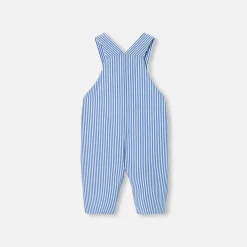 Jacadi Salopette bébé garçon en popeline - BLANC/BLEU Clearance