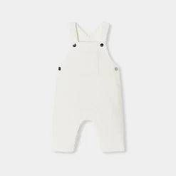 Jacadi Salopette bébé garçon en velours - blanc doux BLANC DOUX JACADI Clearance