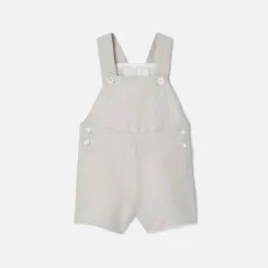 Jacadi Salopette en lin bébé garçon - GRIS SOURIS Sale