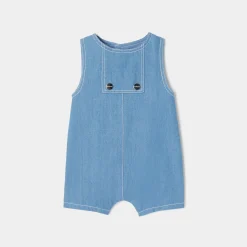 Jacadi Salopette short bébé garçon en jean - DENIM FONCE Sale