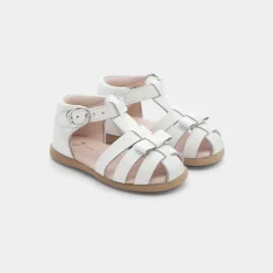 Jacadi Sandales bébé fille en cuir - blanc BLANC JACADI Hot