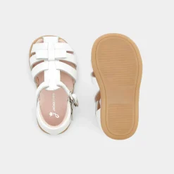 Jacadi Sandales bébé fille en cuir - blanc BLANC JACADI Hot