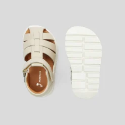 Jacadi Sandales bébé garçon en cuir - blanc doux BLANC DOUX JACADI Clearance