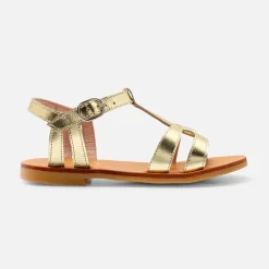 Jacadi Sandales enfant fille en cuir - OR Clearance