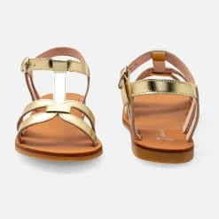 Jacadi Sandales enfant fille en cuir - OR Clearance