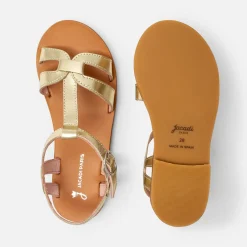 Jacadi Sandales enfant fille en cuir - OR Clearance