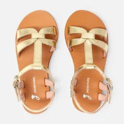 Jacadi Sandales enfant fille en cuir - OR Clearance