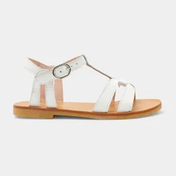 Jacadi Sandales enfant fille en cuir - blanc BLANC JACADI
