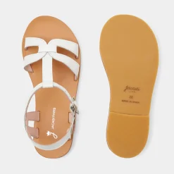 Jacadi Sandales enfant fille en cuir - blanc BLANC JACADI
