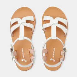 Jacadi Sandales enfant fille en cuir - blanc BLANC JACADI