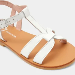 Jacadi Sandales enfant fille en cuir - blanc BLANC JACADI