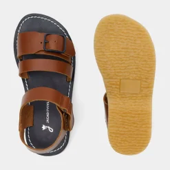 Jacadi Sandales enfant garçon en cuir lisse - NATUREL New