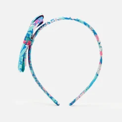 Jacadi Serre-tête enfant fille en tissu Liberty - ROSE/VERT Clearance