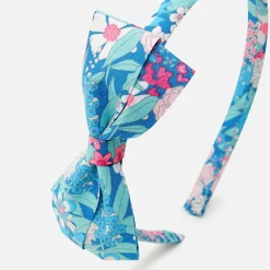 Jacadi Serre-tête enfant fille en tissu Liberty - ROSE/VERT Clearance