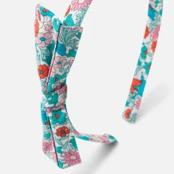 Jacadi Serre-tête enfant fille nœud Liberty - ROSE/VERT Discount
