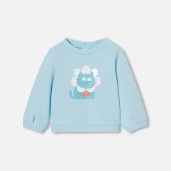 Jacadi Sweat bébé fille en molleton - BLEU ACIER Sale