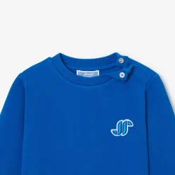 Jacadi Sweat bébé garçon en piqué - BLEU RIVAGE Outlet