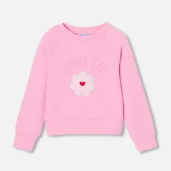 Jacadi Sweat enfant fille en maille piquée - ROSE TENDRE Clearance
