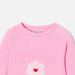 Jacadi Sweat enfant fille en maille piquée - ROSE TENDRE Clearance