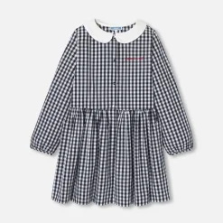 Jacadi Tablier enfant fille en vichy - BLANC/MARINE Discount