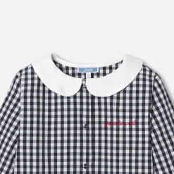 Jacadi Tablier enfant fille en vichy - BLANC/MARINE Discount