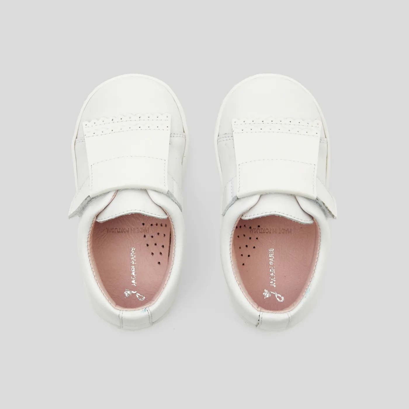 Jacadi Tennis bébé fille en cuir - blanc BLANC JACADI Sale