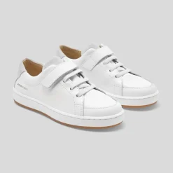 Jacadi Tennis enfant en cuir lisse - blanc BLANC JACADI Hot