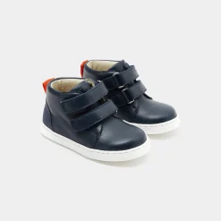 Jacadi Tennis montantes bébé garçon en cuir lisse - marine MARINE JACADI Hot