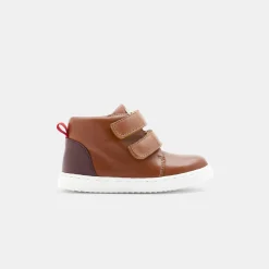 Jacadi Tennis montantes bébé garçon en cuir lisse - NATUREL Hot