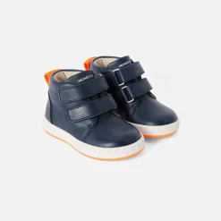 Jacadi Tennis montantes bébé garçon en cuir lisse - marine MARINE JACADI New