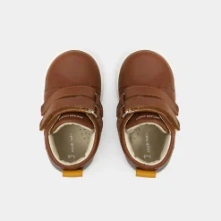 Jacadi Tennis montantes bébé garçon en cuir lisse - NATUREL Outlet