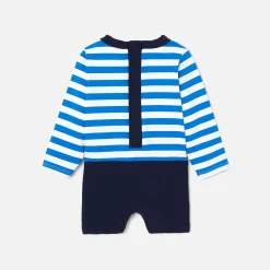 Jacadi T-shirt de protection UV UPF 40+ et boxer de bain bébé garçon - BLANC/BLEU Clearance
