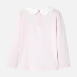 Jacadi T-shirt enfant fille à col festonné - rose poudre ROSE POUDRE JACADI Best