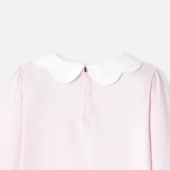 Jacadi T-shirt enfant fille à col festonné - rose poudre ROSE POUDRE JACADI Best