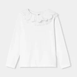 Jacadi T-shirt enfant fille à collerette BLANC JACADI Online